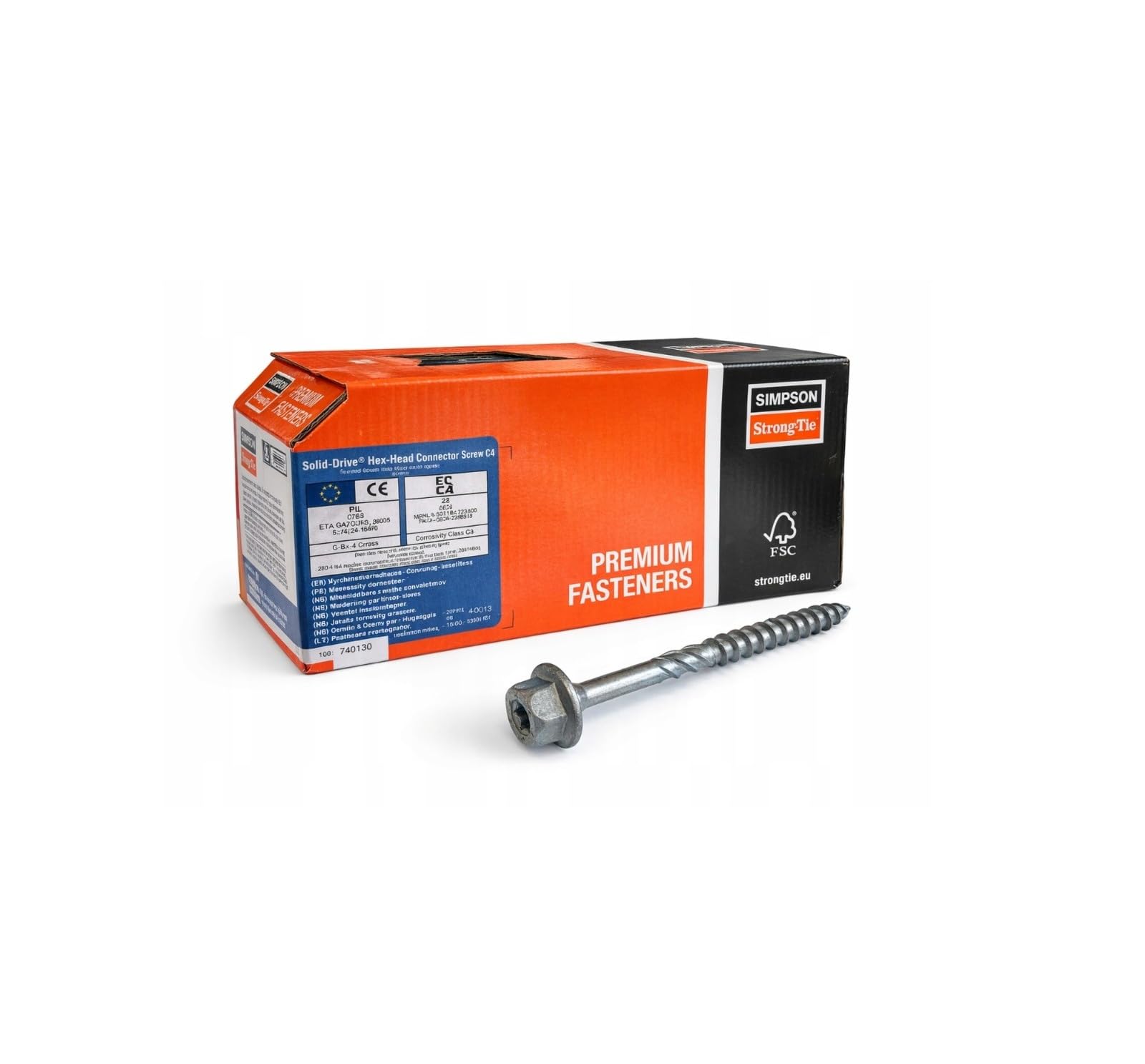 Simpson Strong-Tie SSH - Tornillos de construcción para madera, cabeza hexagonal TX30, rosca parcial, revestimiento Impreg®+, punta tipo 17, para estructuras de madera y conectores de madera, 6 x 50