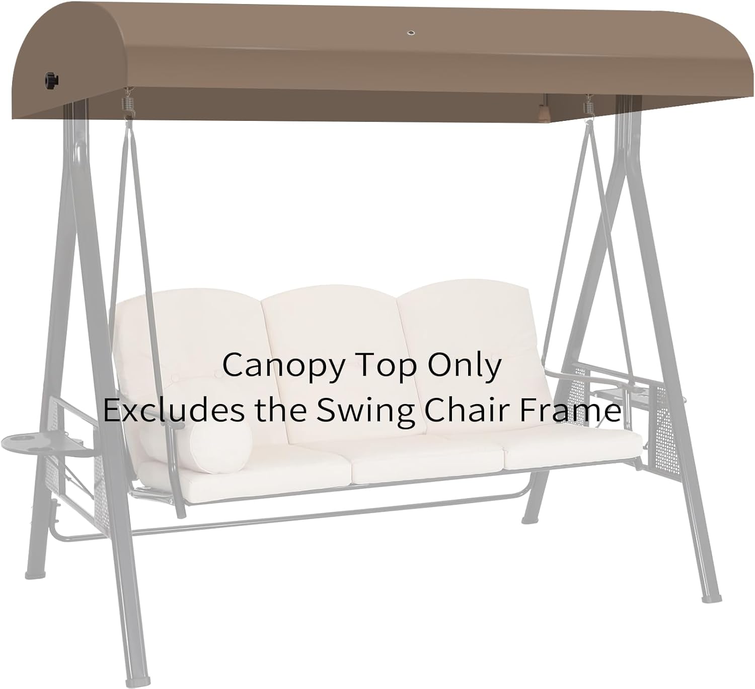 Porch Swing Canopy Replacement Top, Swing Chair Canopy Replacement for GT Porch Swing Model GCS00229C (Beige)