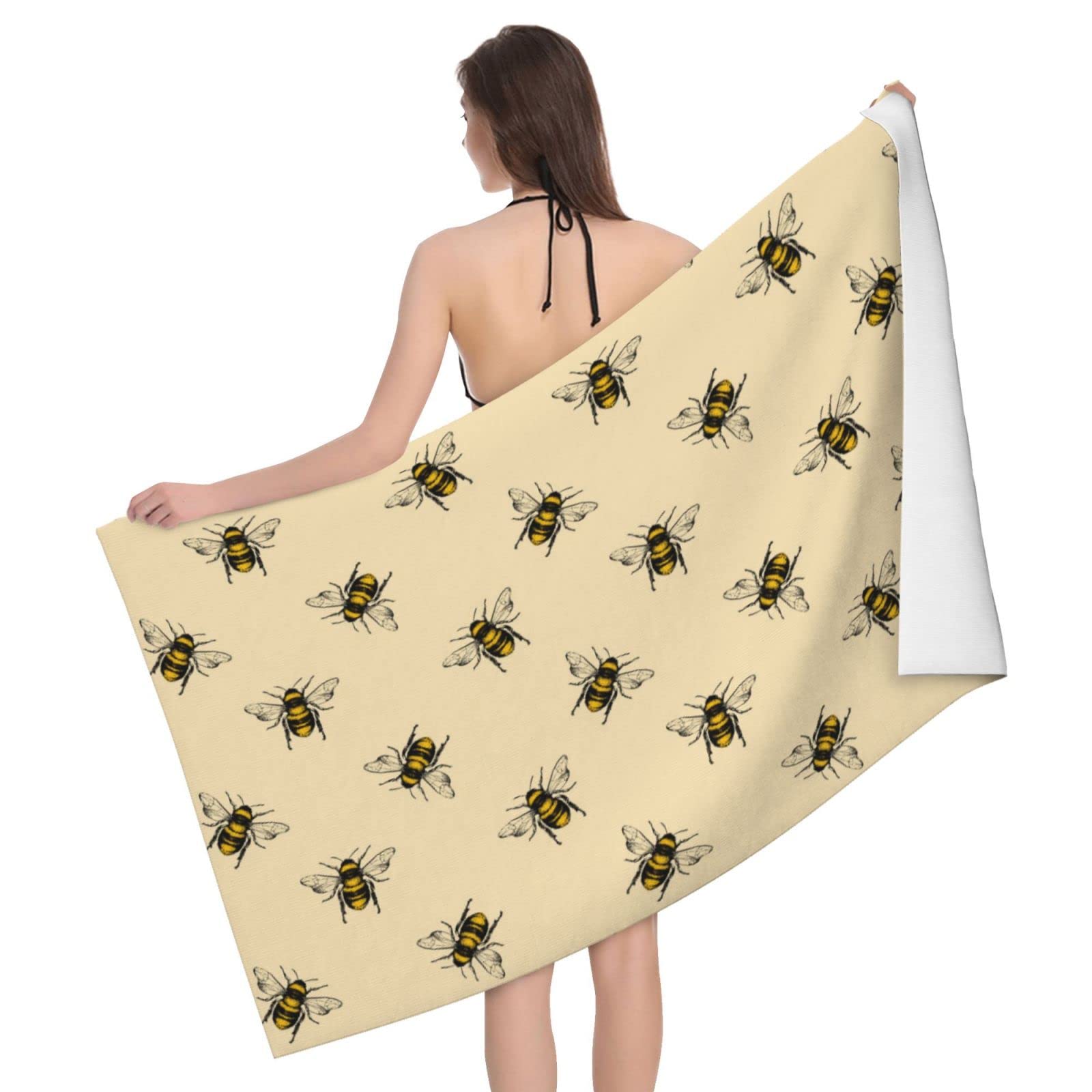 Serviette de bain absorbante Honey Bee séchage rapide pour le spa