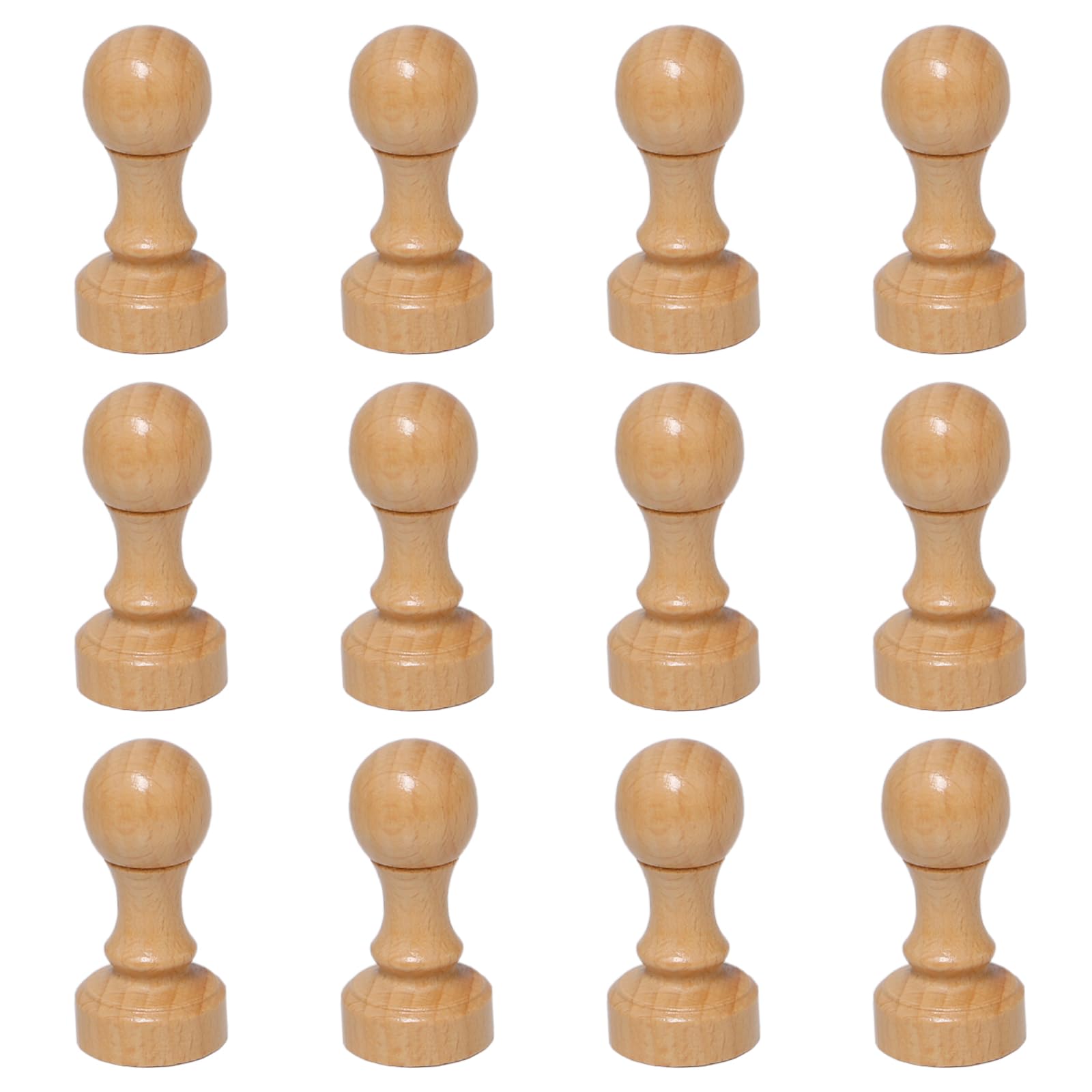 12 Piezas Soporte Sellos Madera Sellos Personalizados de Madera 30 mm Sello Madera Duro en Blanco para Sellos Laser y Bricolaje