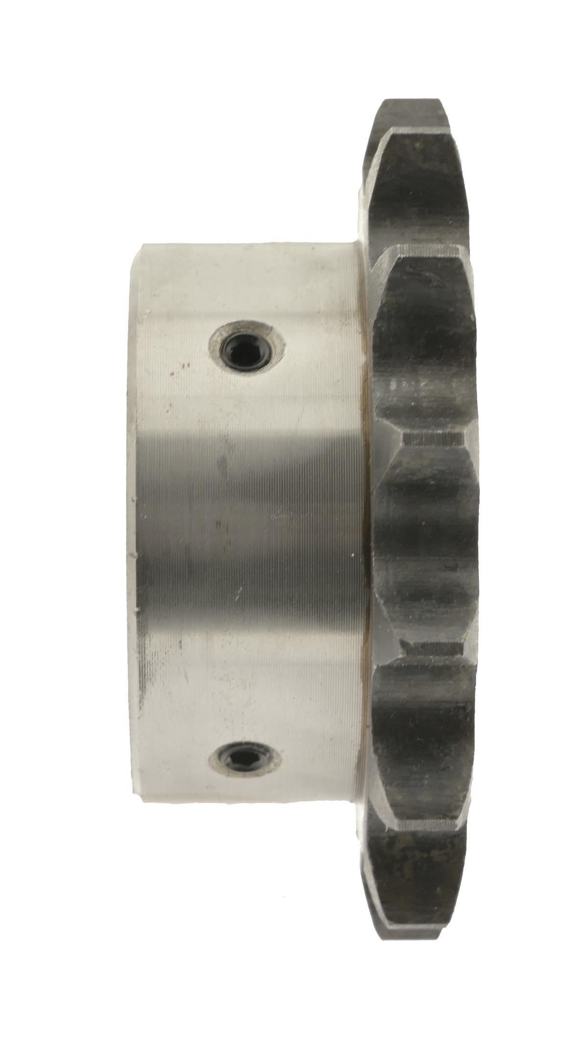 Kettenrad mit einseitiger Nabe ISO 12B-1 Zähnezahl 10 Bohrung H7 19mm Nut Gewinde