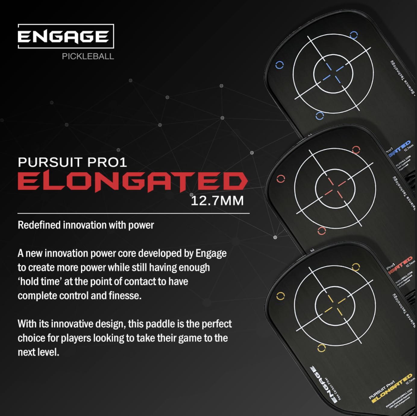 Amazon.co.jp: Engage Pursuit Pro1 ピックルボールパドル | 未加工