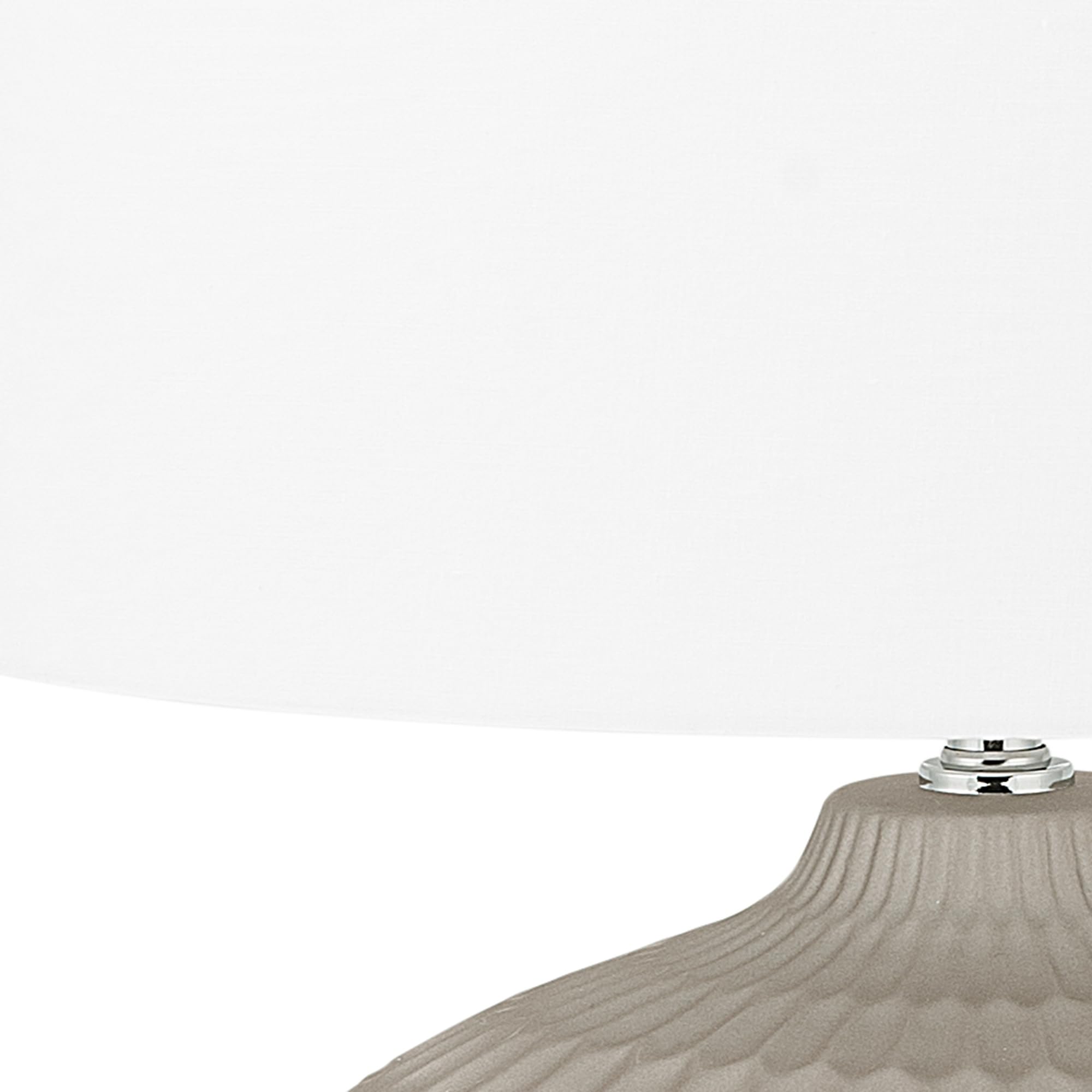 Beliani Glamouröse Tischlampe Polyester/Keramik gold Pirita
