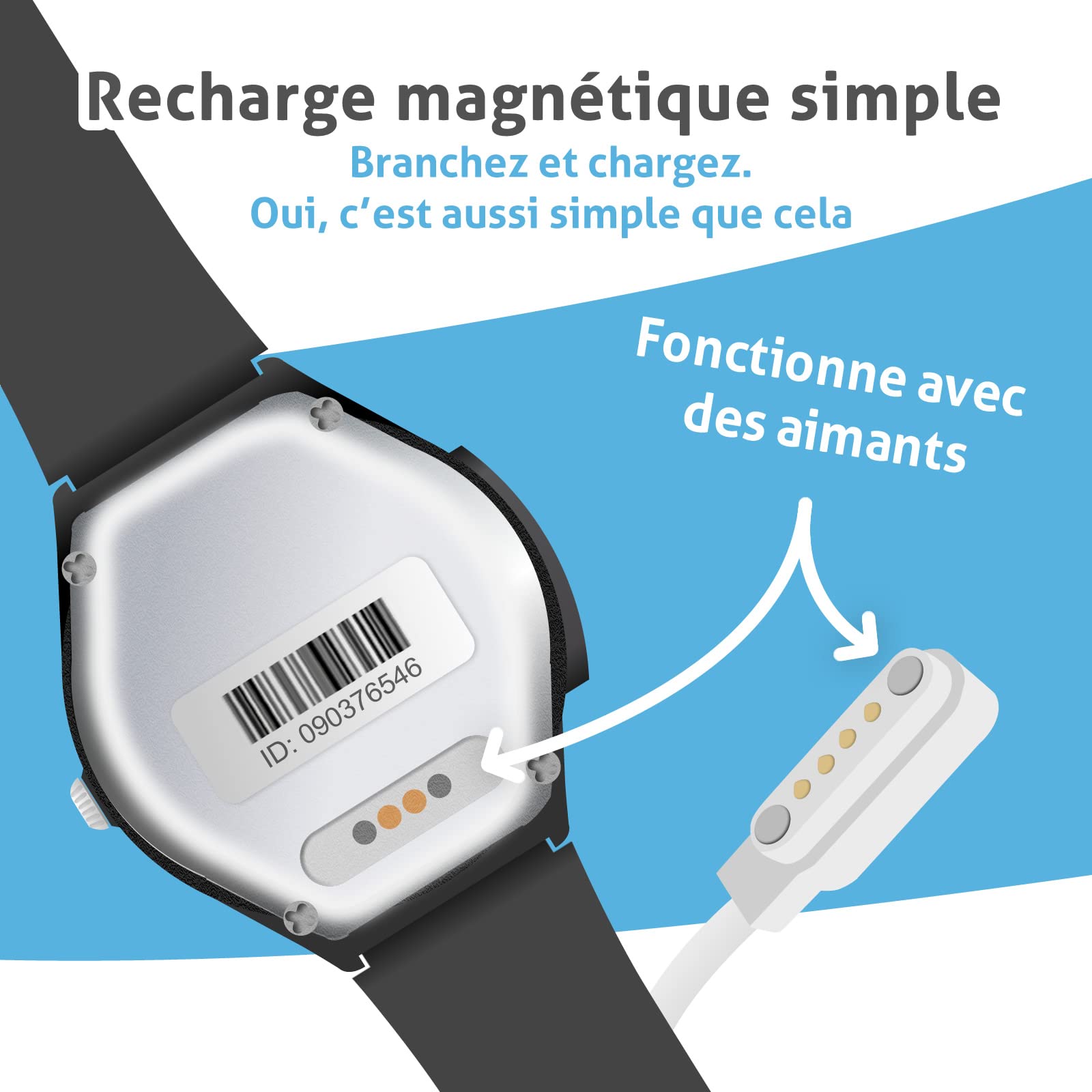 Spotter GPS Watch Air - Smartwatch GPS pour la sécurité des Enfants et des Personnes âgées, supporte Les appels, Bouton SOS, étanchéité IP67, app Gratuite et Période d'utilisation payée - Noir