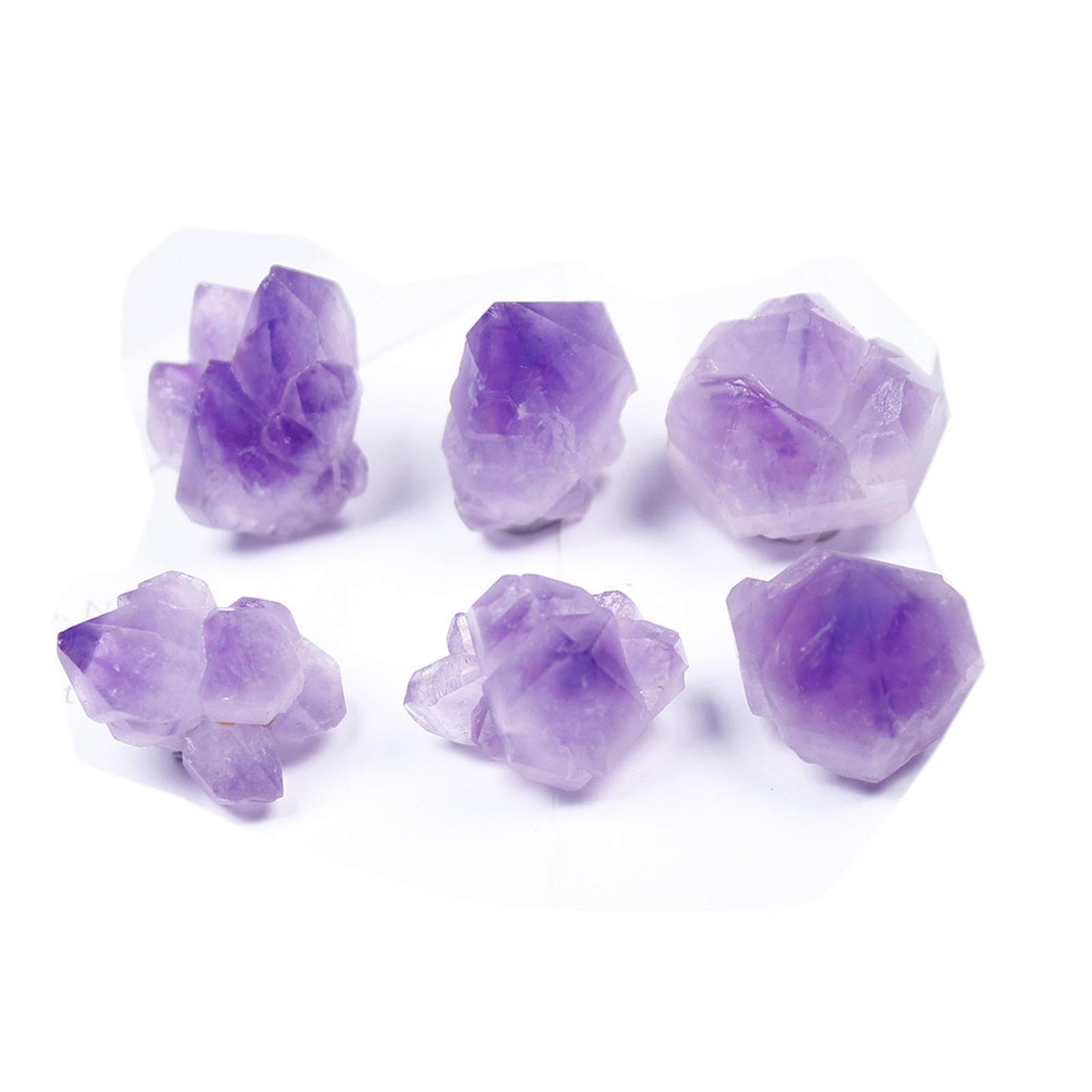 HUJWLBWF Amethyst Raw Crystals Rough Stones Bulk Gemstones for Tumbling, Cabbing, Fountain, Decoration, Polishing, Wire Wrapping,30-40mm-500g