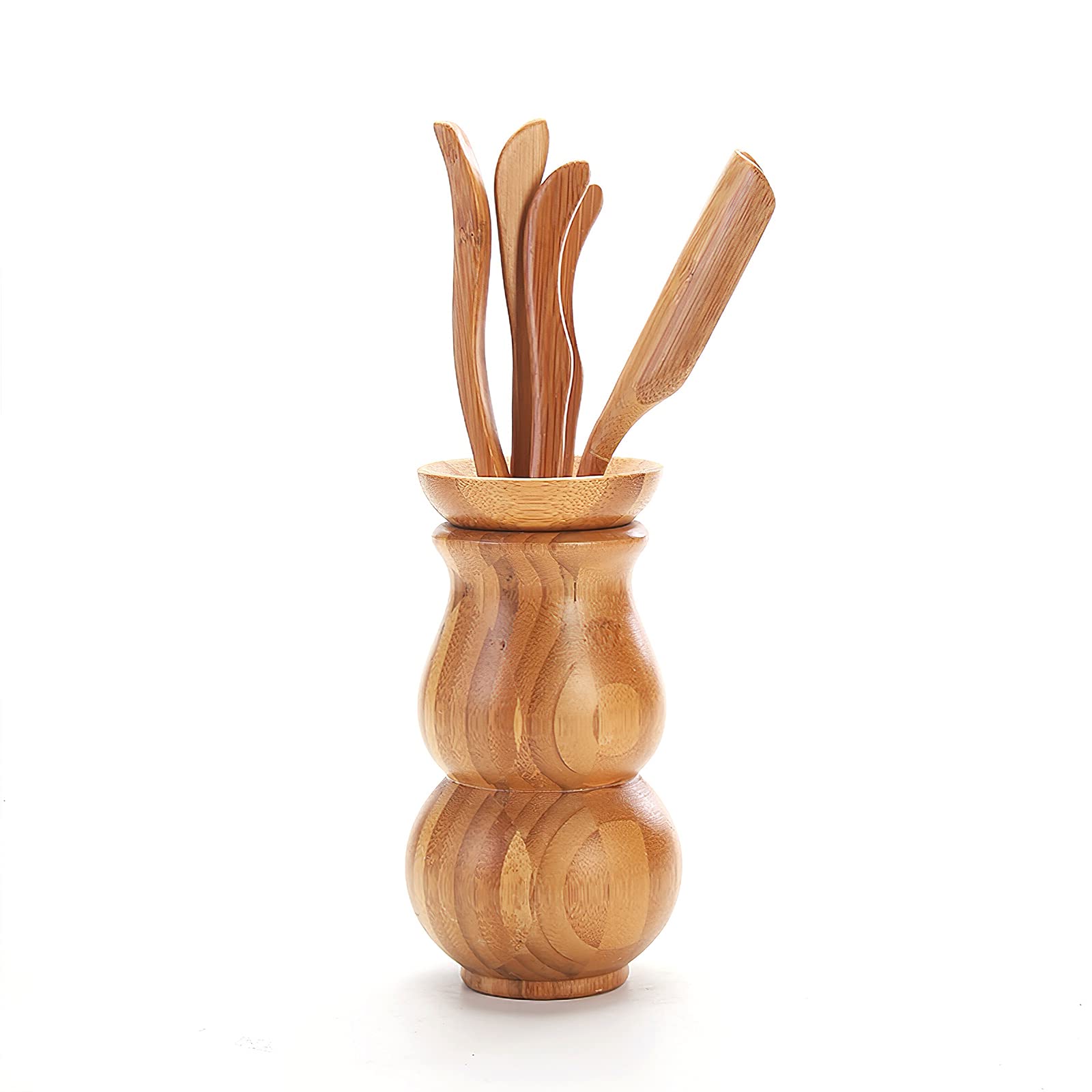 Bamboo Chinese Gongfu Tea Set,Tea Set Accessories,Tea Needle Tea Scoop Tea Clip Bamboo Joint Tea Bucket Set.…