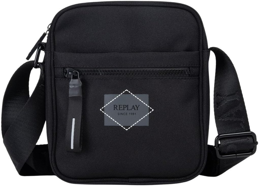 Replay Men's FM3817 Shoulder Bag, 0098 Black