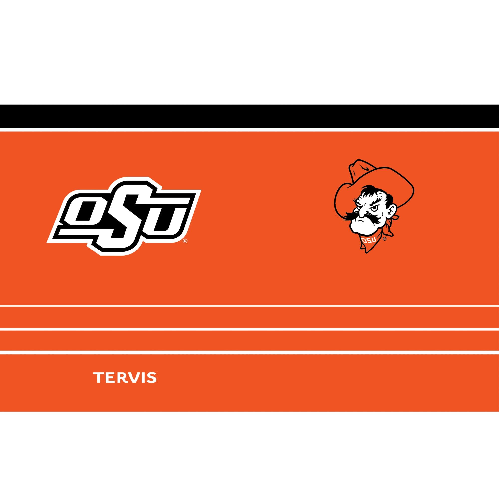 Tervis Traveler Oklahoma State Cowboys – MVP dreiwandiger, isolierter Becher hält Getränke kalt und heiß, 590 ml, Edelstahl