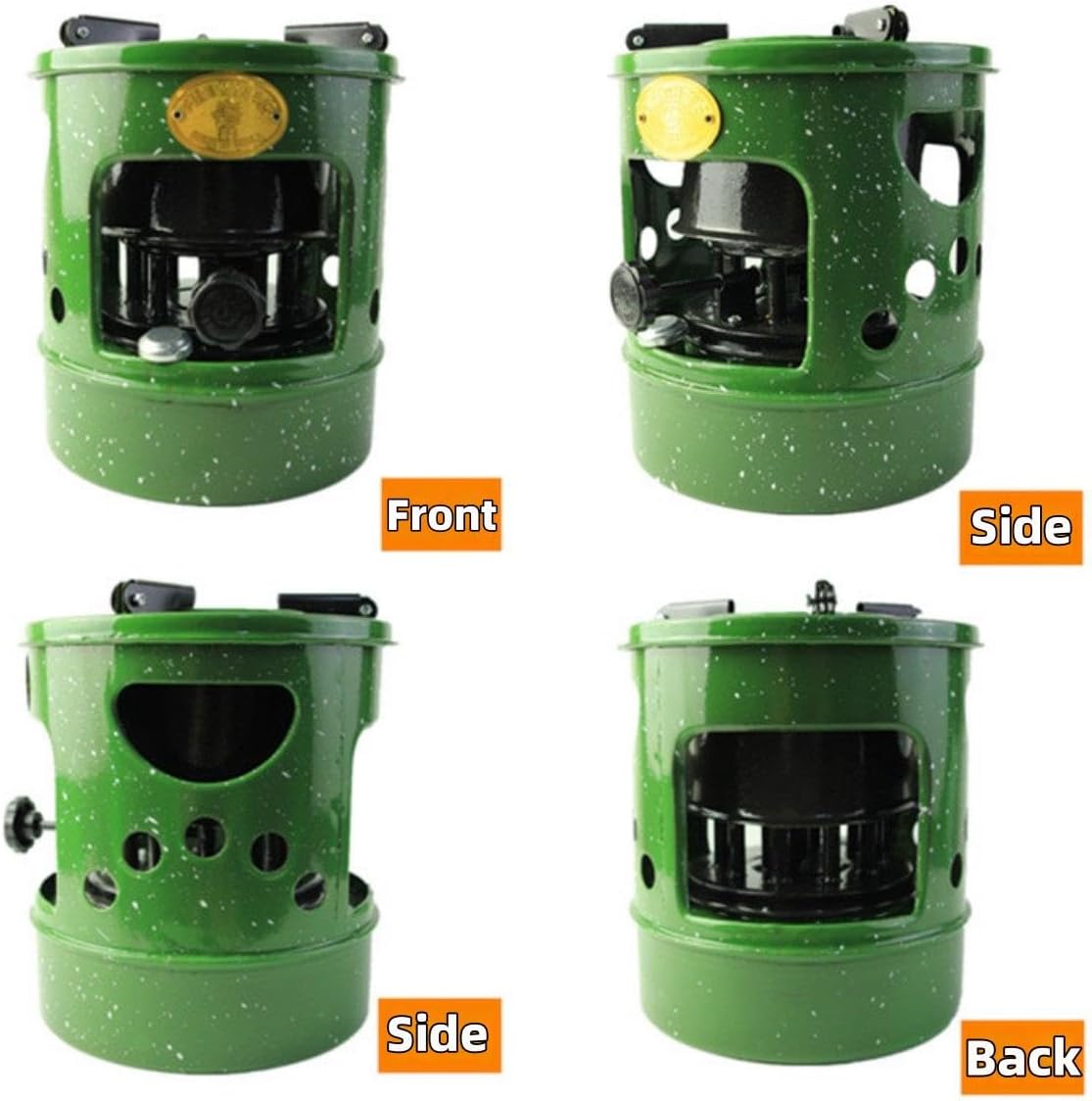 Kerosene Stoves, 10 Wicks Outdoor Portable Heater, Smokeless Camping Iron Stove with Adjustable Flame, Fuel Efficient for Camping, Backpacking, Emergency Preparedness