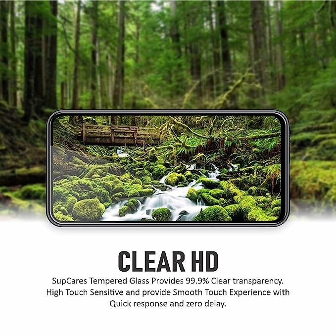 Image of Ultimate Screen protector Edge to Edge Tempered Glass for Samsung Galaxy M14 5G with Easy Self Installation Kit. [M14][Black]