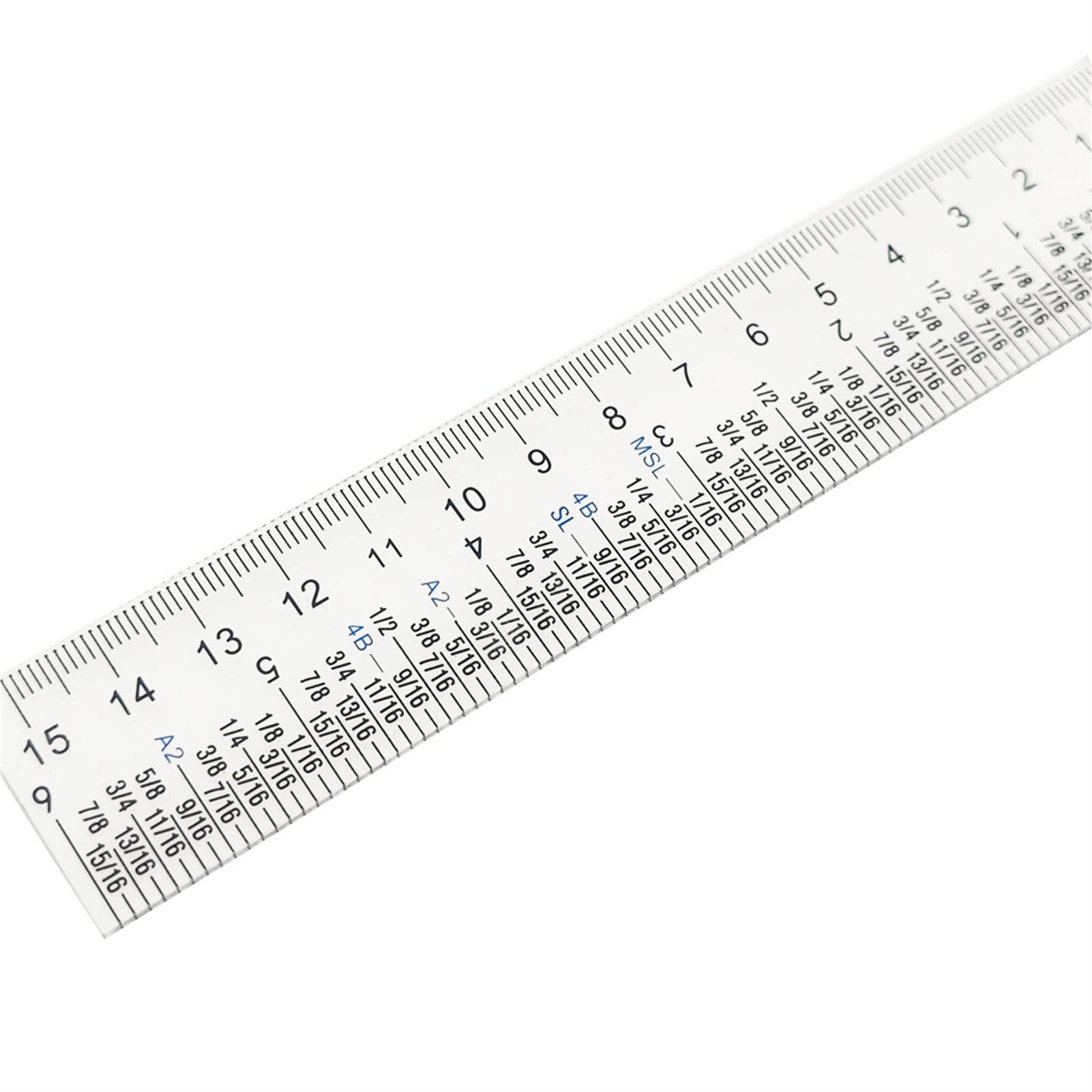 6 Inch Clear Acrylic T-Square Ruler - Drafting Tool With Inch & Metric Scales, Transparent Measuring Ruler