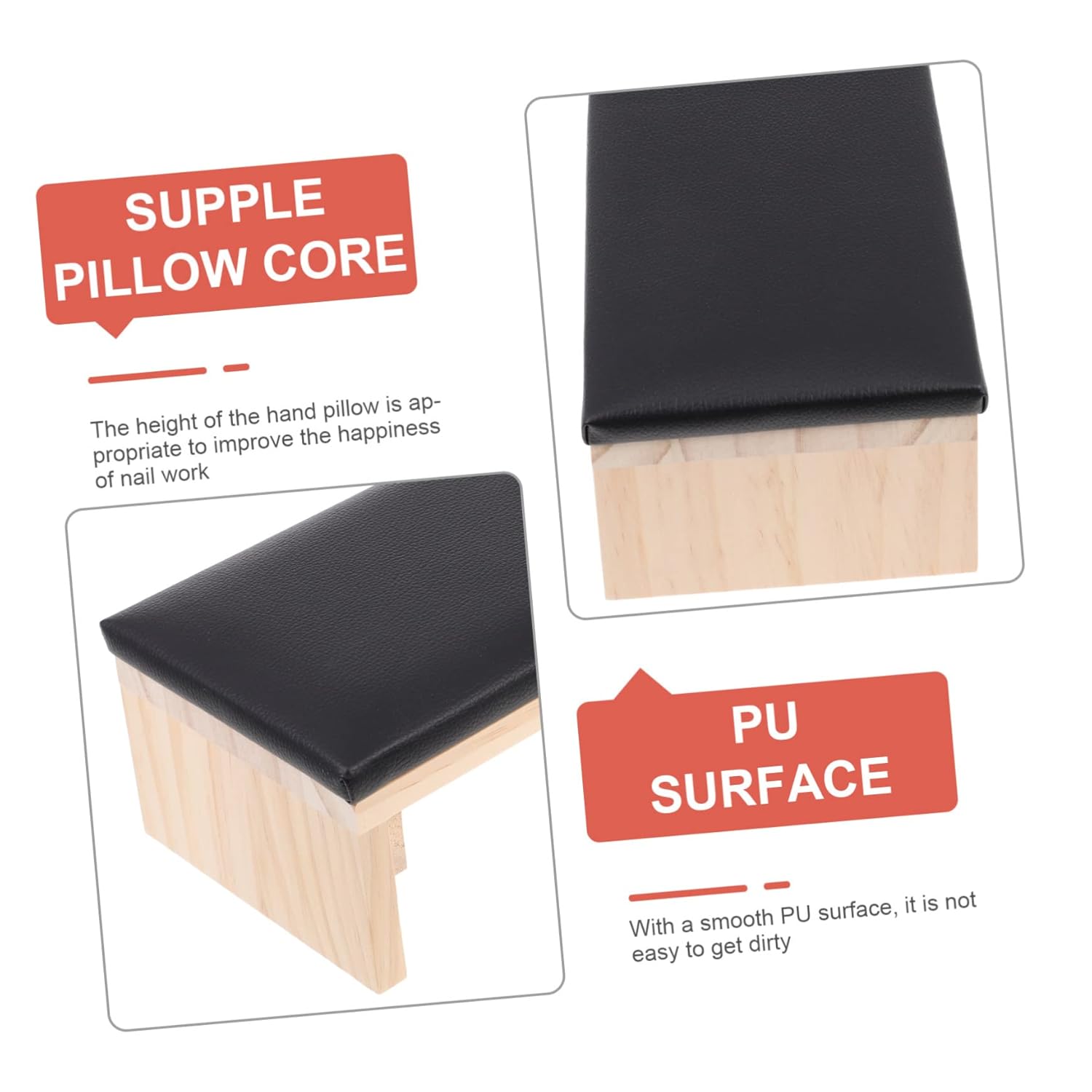 Nail Art Hand Rest Cushion Ergonomic Manicure Pillow for Comfortable Nail Tech Use Smooth Pu Essential Tool for Home Salon Great