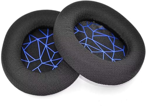 Miniatura 2 de LZYDD Almohadillas de repuesto de tela negra para auriculares inalámbricos SteelSeries Arctis 1 3 5 7 Pro (almohadillas azulnegro)