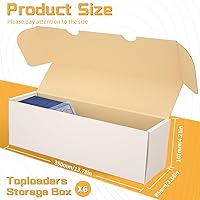 Vista 2 de Caja de almacenamiento de tarjetas coleccionables para toploader, caja de almacenamiento de tarjetas de béisbol, 6 cajas de almacenamiento