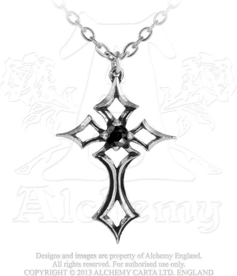 St. Lorenz Kruez Crystal Gothic Cross Necklace