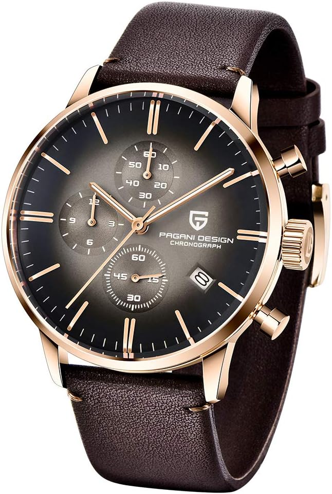 Pagani Design PD2720k Quartz Chronograph Sports Watch - Waterproof Stainless Steel Business and Casual Watch for Men
