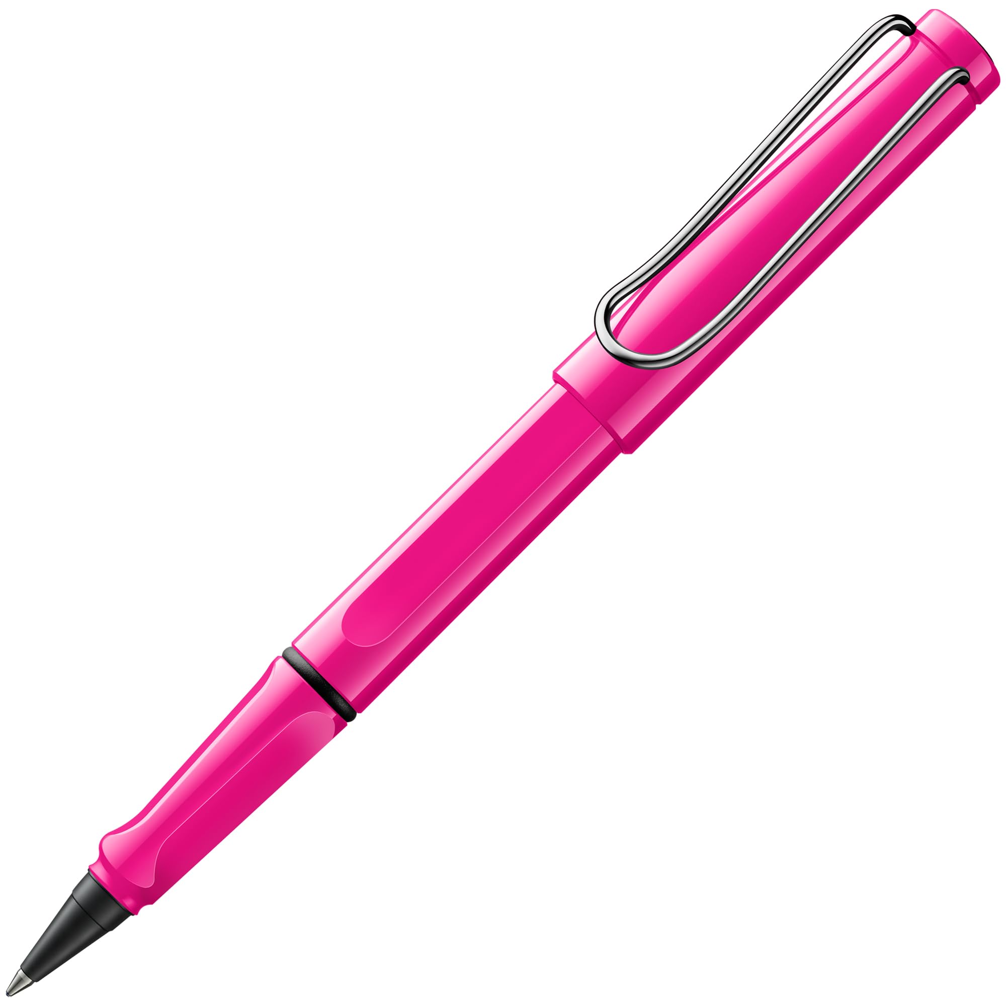 LAMY safari roll-ink pink - Ink Cartridge Rollerball Pen with ergonomic grip & line width M - for pleasant long writing - made of robust ASA plastic - including LAMY T10 blue cartridge