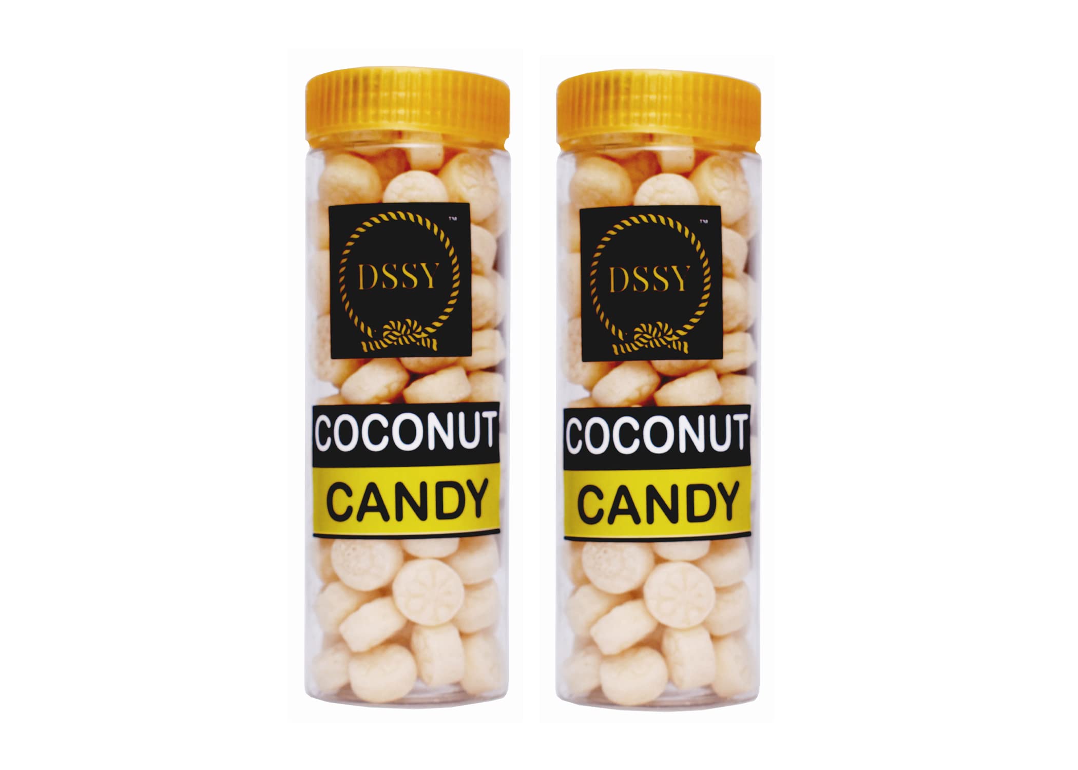 DSSY Coconut Candy Pack of 2 (400gm) | Flavored Sugar Candy | Sweet | Bite Sized | Candies for All