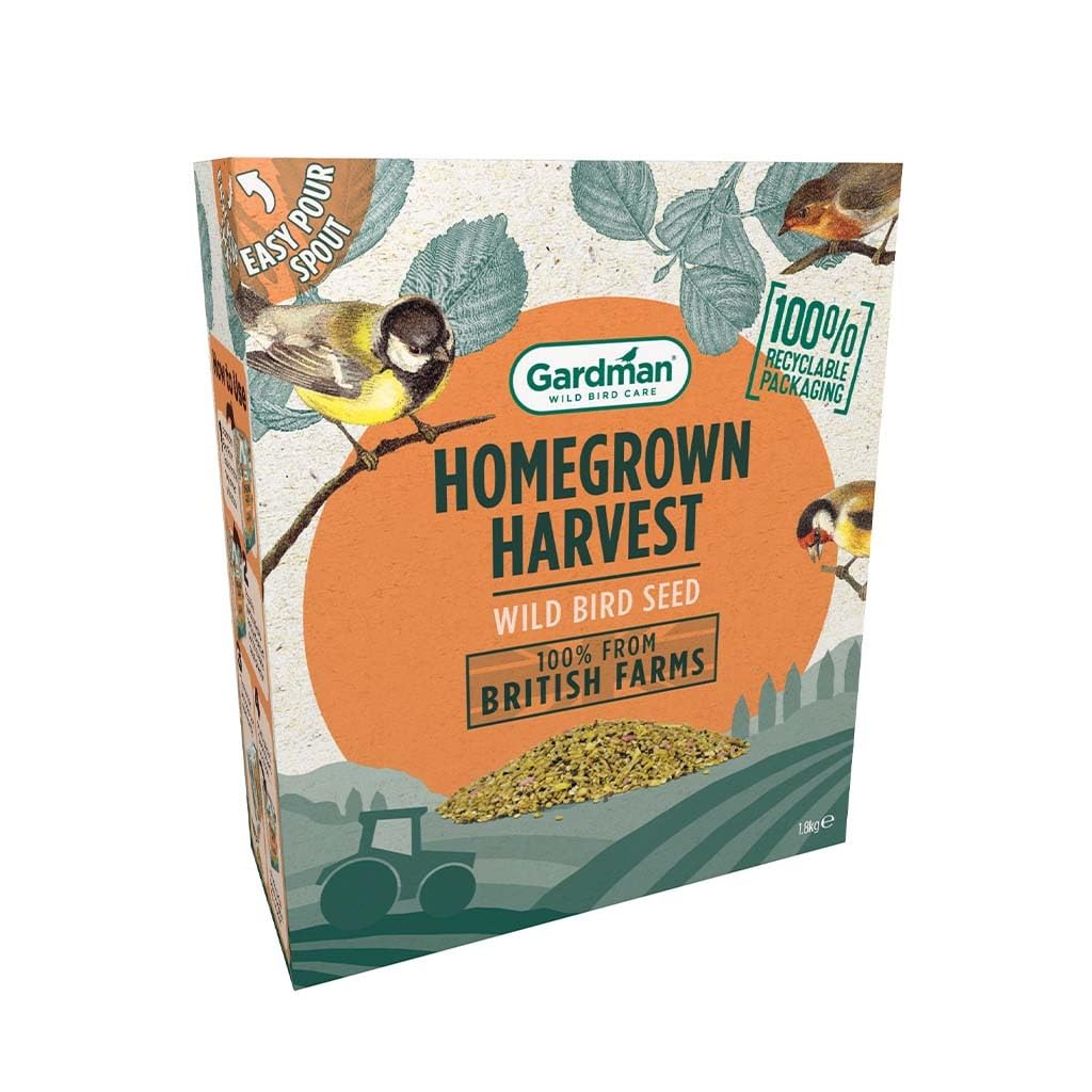 1.8kg Homegrown Harvest Bird Seed – Perfect for Feeders, Bird Tables, and Ground Feeding, Bird Feed/Food