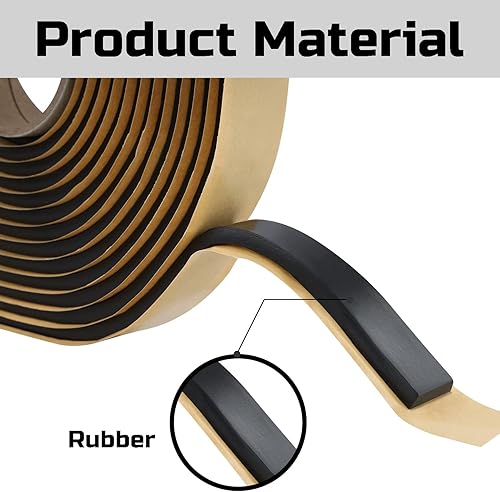 Miniatura 3 de Lichamp Cinta de butilo para autocaravana, 3/4 pulgadas de ancho 1/4 pulgadas de grosor y 20 pies de longitud, color negro