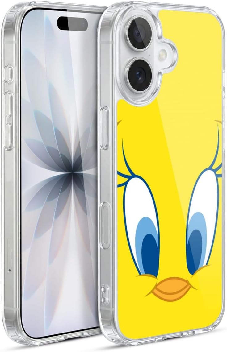 Head Case Designs Officially Licensed Looney Tunes Tweety Full Face Gel Case [Military Grade Protection] Compatible with Apple iPhone 17
