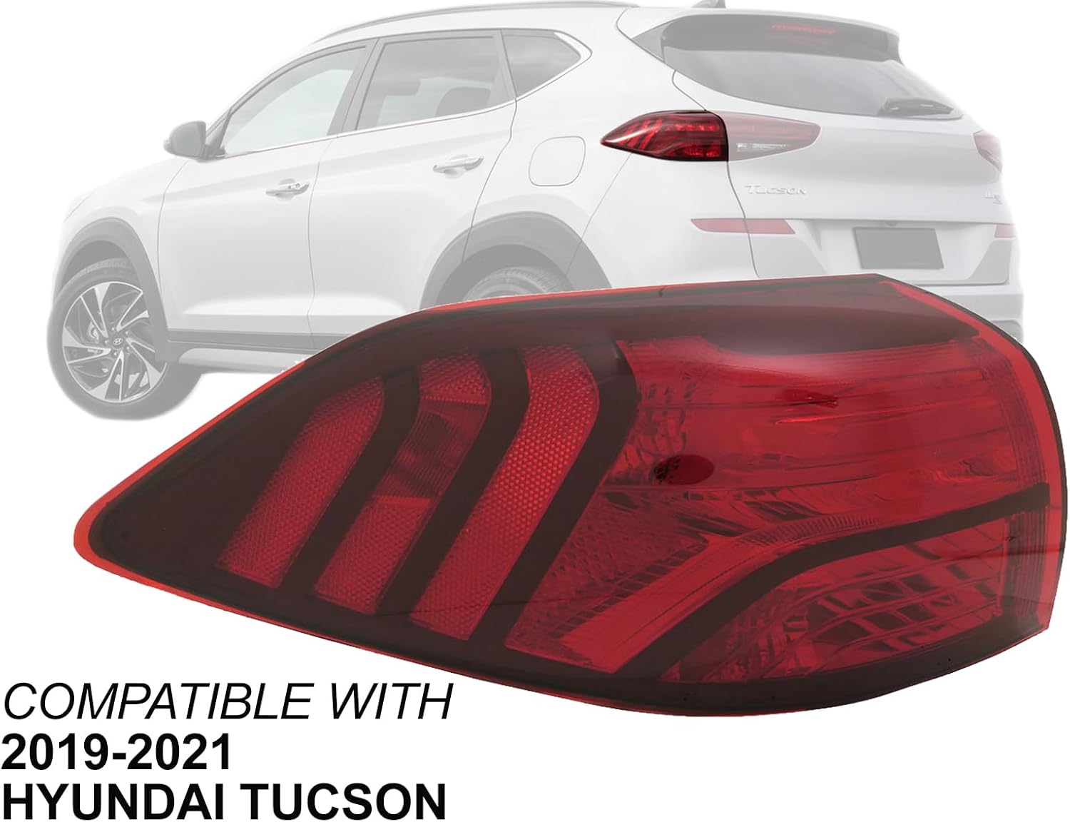 Auto Parts Avenue APA Replacement Tail Light Rear Lamp for 2019 2020 2021 Tucson with Bulbs Included Outer Driver Left Side 92401D3550 HY2804160