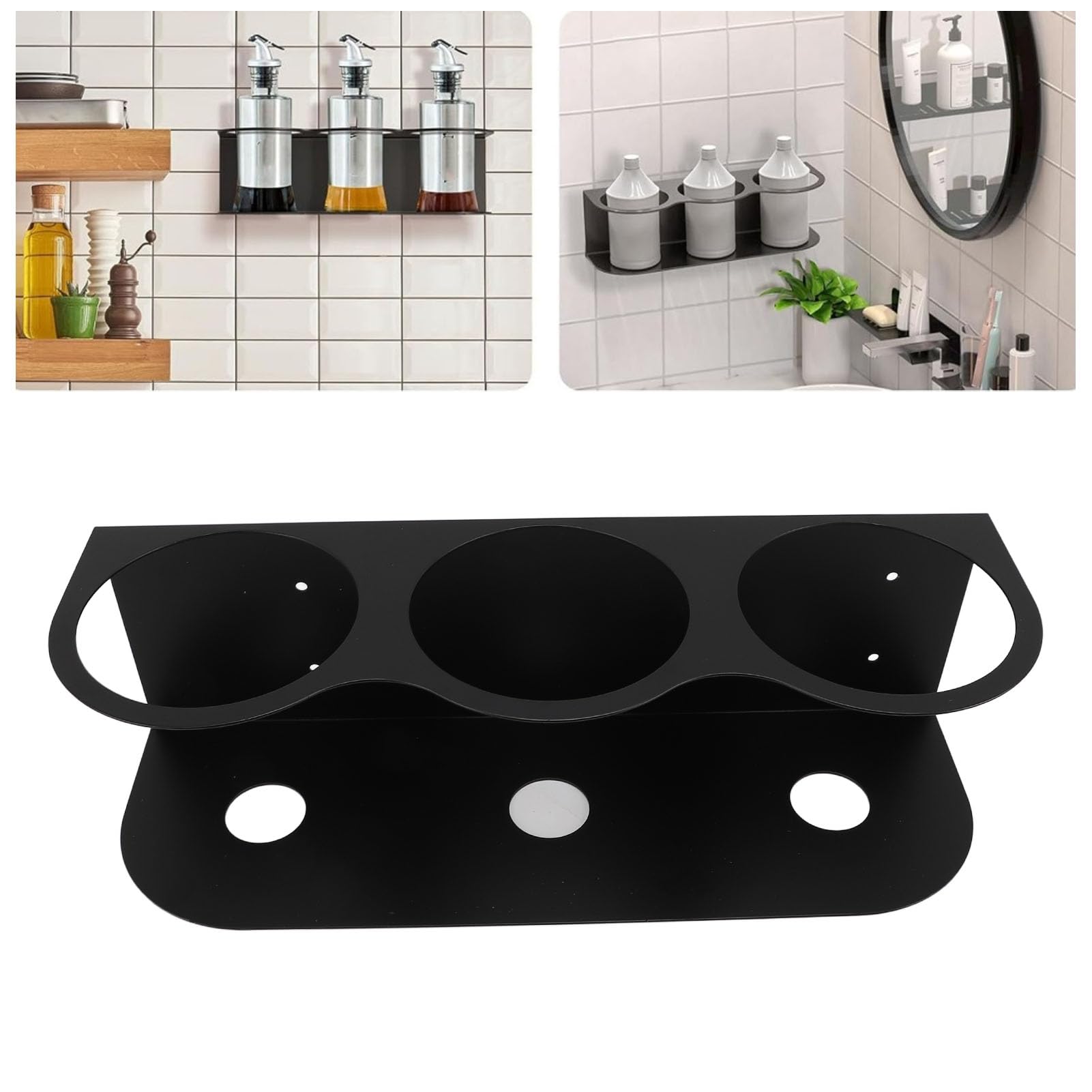 Porta Bombolette Spray per Garage, Organizer per Bottiglie Spray Robusto da Parete in Ferro Robusto da 2 Pezzi, Moderno Scaffale, Adatto per Prodotti per la Pulizia