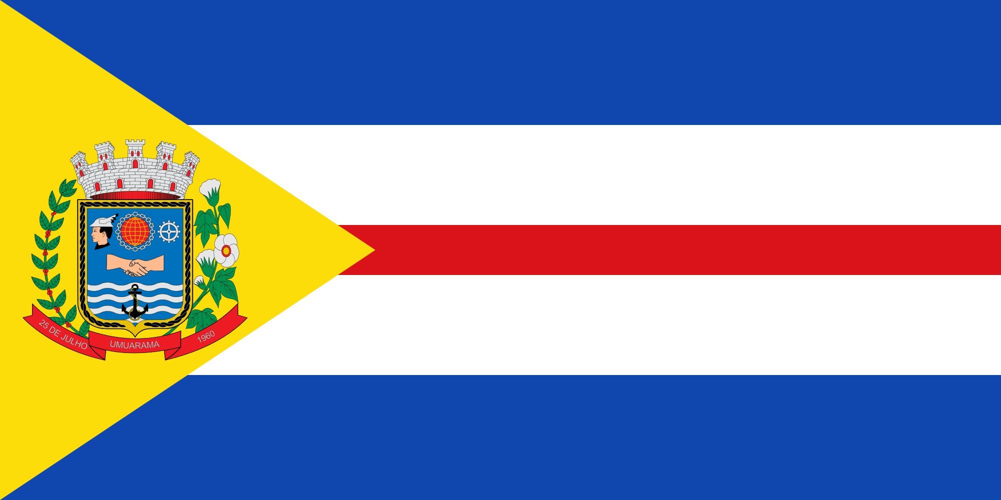 Drapeau Large Umuarama idéal pour pavoiser votre mât lors des fêtes culturelles