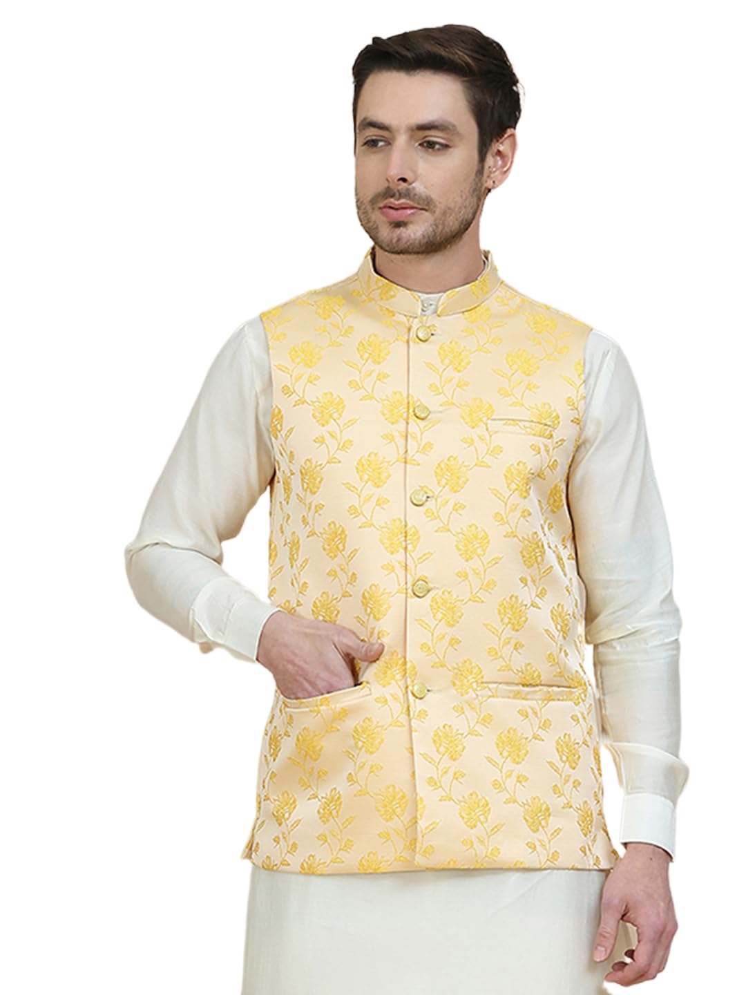 jompers Embossed Nehru Jacket for Men-picture-18