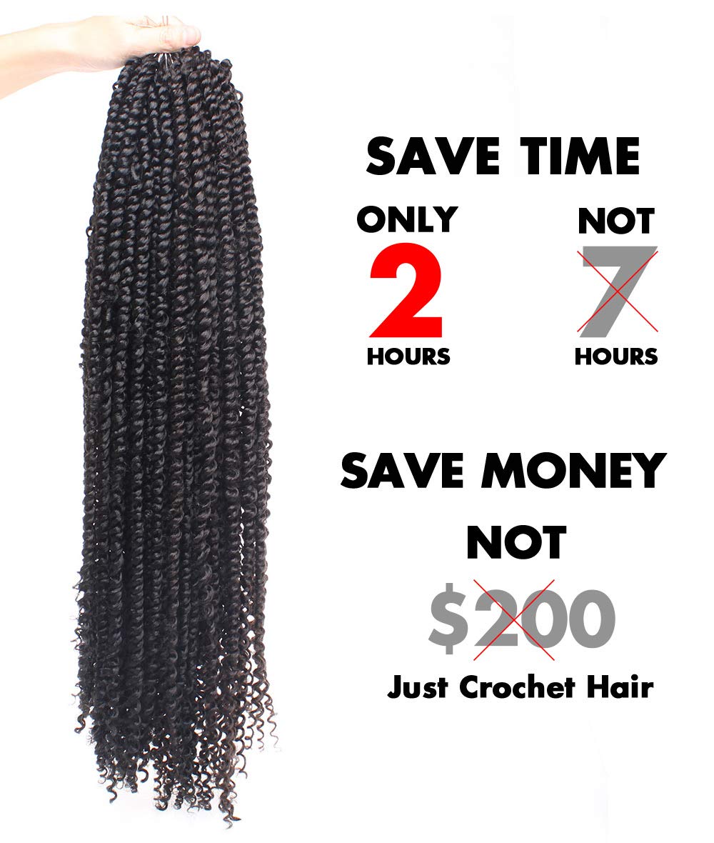 Buy Leeven 22 Inch 6 packs Pretwisted Passion Twist Crochet Braiding