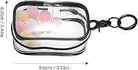 Vista 2 de TOYANDONA 2 juegos de bolsas transparentes con llavero portátil para muñecas pequeñas, bolsa de almacenamiento para colgar persianas, caja