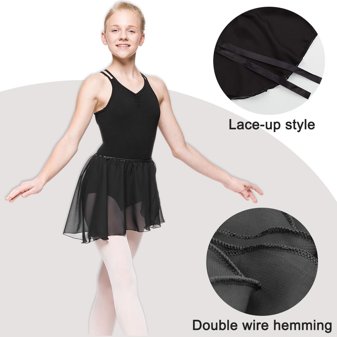 Gonna Da Ballo, Gonna A Portafoglio, Gonna Da Ballo For Tutù Di Balletto In Chiffon For Adulti Donna Ragazza Ginnastica Gonna Avvolgente Formazione Gonne For Balletto Danza Classica(Red 2,L(Height 120 - 5