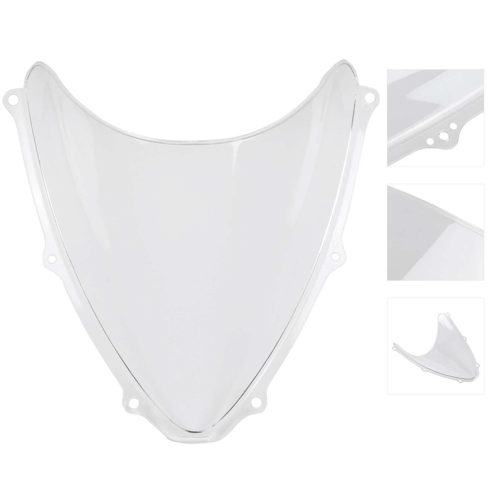 RiToEasysports Parabrezza per Moto PC Parabrezza per X 340 Mm Deflettore d'aria Riduce il Rumore della Polvere del Facile da Installare per Motociclisti GSXR 600 750 K6 2006 2007 (chiaro)