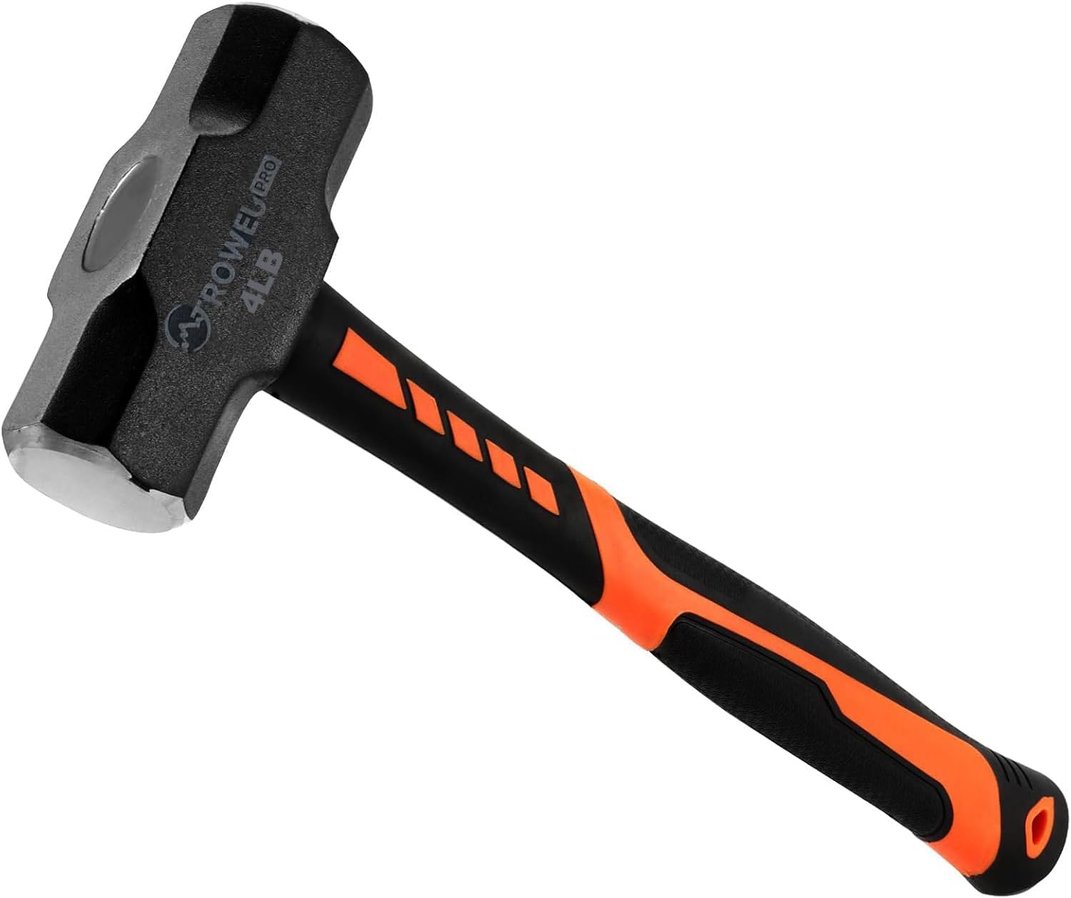 2 Pack Sledge hammer with Shock-Resistant Fiberglass Handle,Heavy Duty Drilling Crack Hammer with Forged Steel Head (4IB)