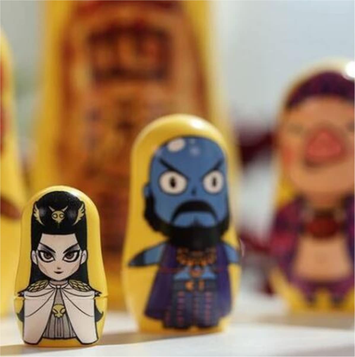 Matrioske 6pcs Cute Animal Russian Nesting Dolls Matrioska di Legno Bambola Russa Bambole Impilabili in Legno Regalo di Compleanno Nesting Dolls