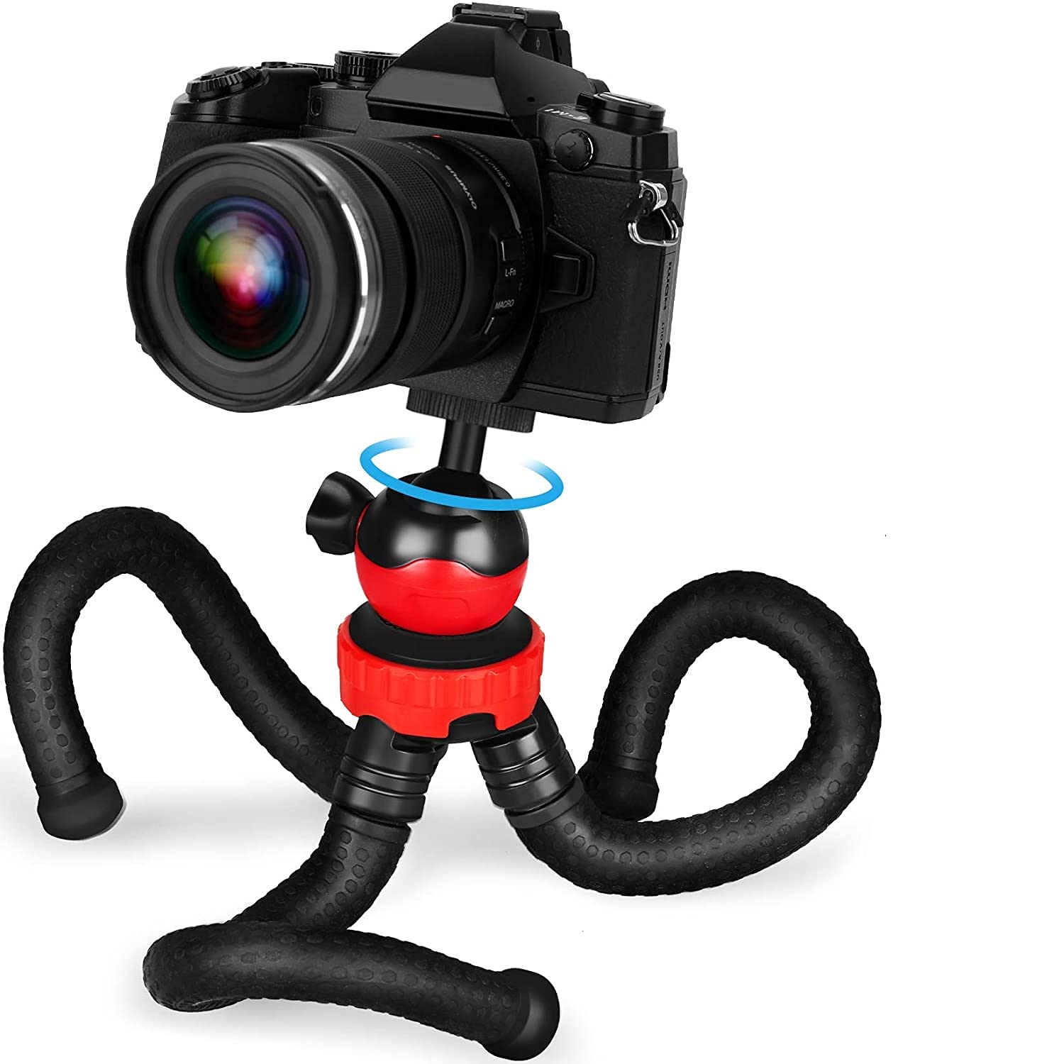 DigiX Phone Tripod, Flexible Phone Tripod and Portable Adjustable Tripod, Mini Travel Tabletop Tripod Camera Stand Compatible for All Smartphone