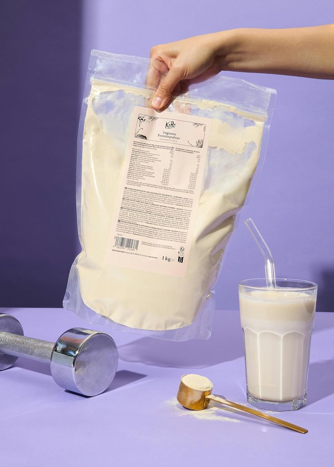 KoRo - Proteine vegane in polvere alla vaniglia | 1 kg