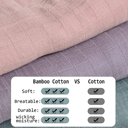 Baby Muslin Swaddle Blankets - Baby Swaddle Blanket For Baby Girl And Baby Boy, Soft Organic Bamboo Cotton Muslin Blanket, Light Breathable, Swaddle Wrap Receiving, 2 Pack, 47 X 47 Inches #TOP2