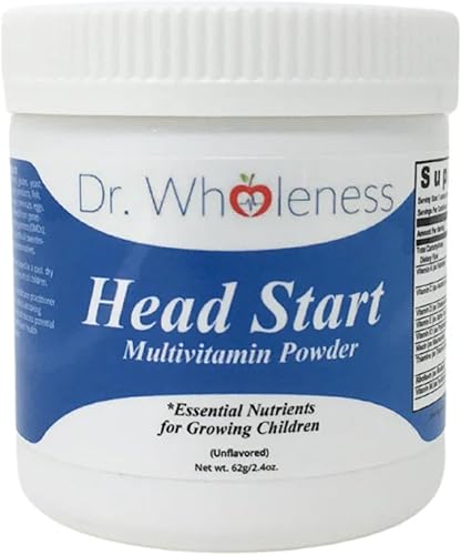 Head Start Multivitamínico en polvo | Nutrientes esenciales para niños en crecimiento, vitaminas B metiladas, fácil de mezclar, sin sabores,