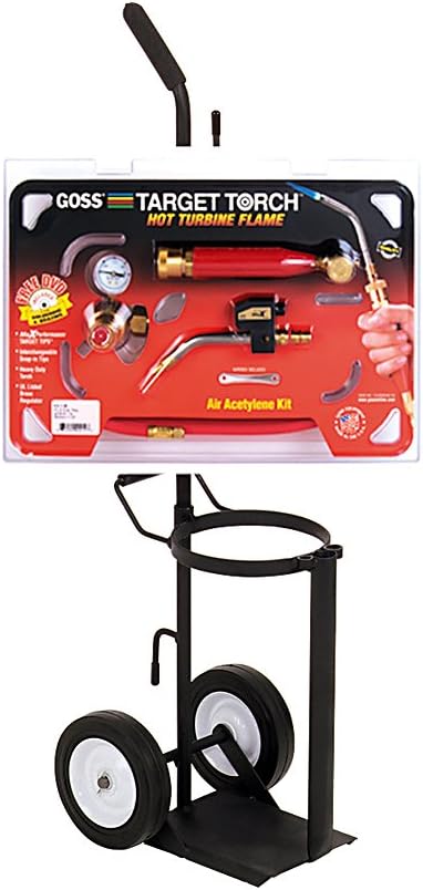 Goss KX-3BCW Sidewinder Kit with Wheeled Cart, B Acet Regulator, GA-3 and GA-11 Tips
