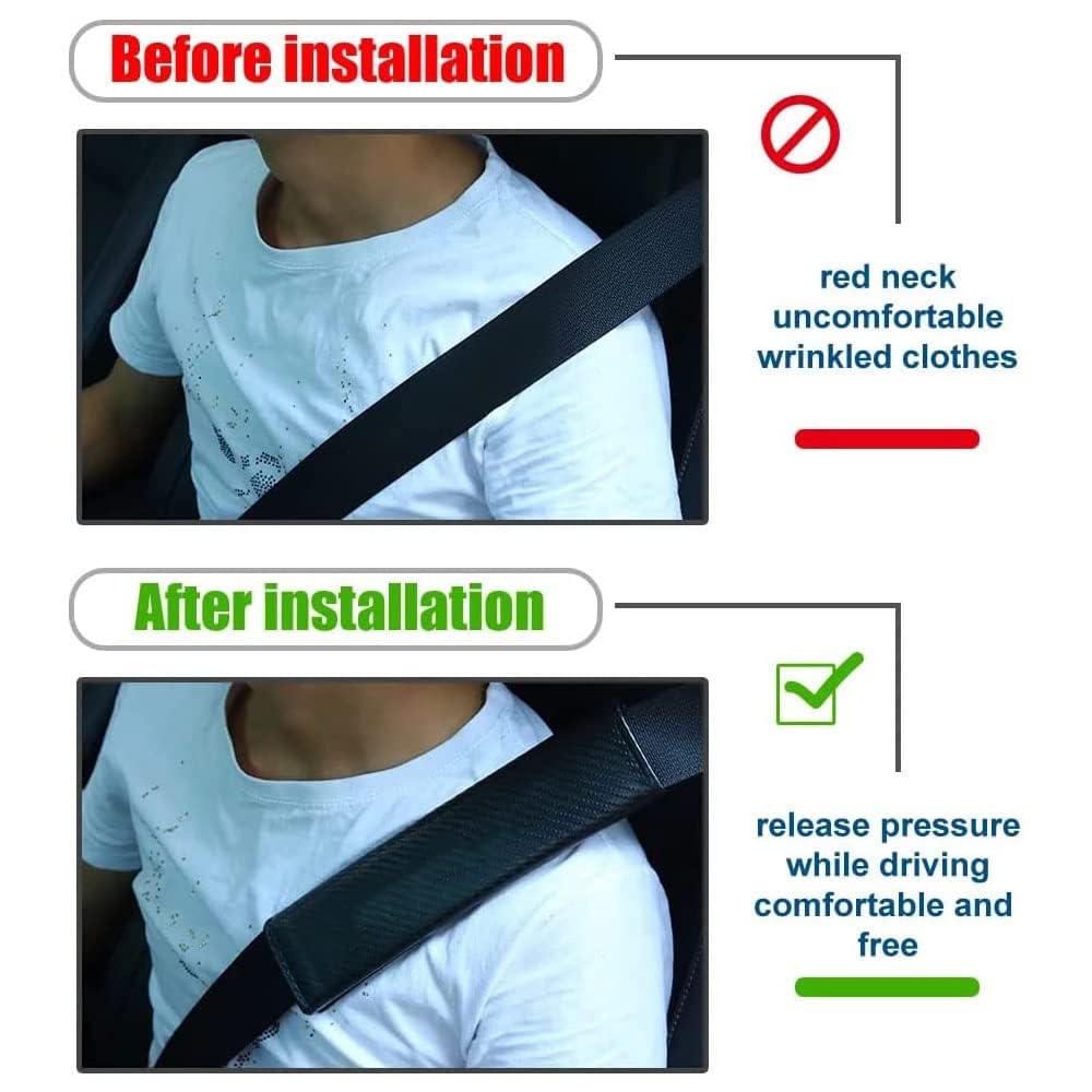 2 Pièces Voiture Protège Ceinture De Sécurité Coussin