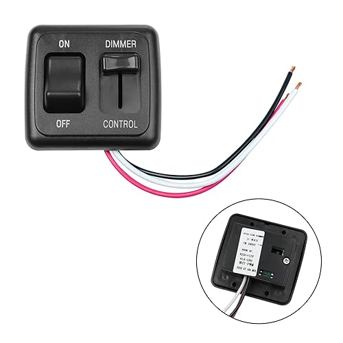 Miniatura 7 de Interruptor de palanca de atenuador de 12 voltios CC, control de atenuador lateral alto para iluminación LED, halógena, incandescente, RV,