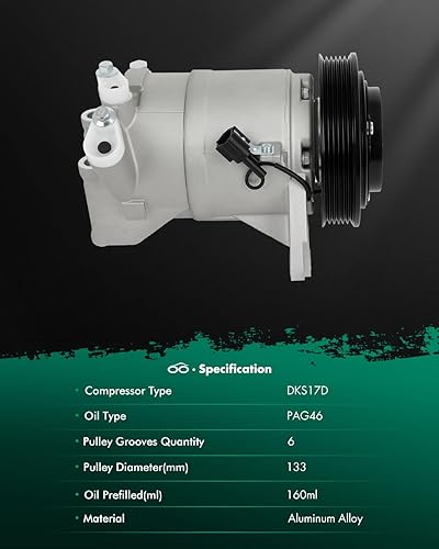 Vista 314 de SCITOO Compresor de CA apto para H-onda Prelude 2.2L 2001 para H-onda Civic para A-cura EL 1.7L 1997 1998 1999 2000 2001
