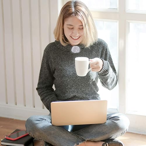 Miniatura 7 de Happyyami Pompones esponjosos de piel sintética para manualidades, sombreros, zapatos, bufandas, llaveros, guantes, dijes, 3.1-3.5 in (gris claro)