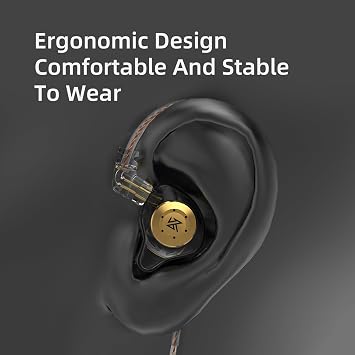 KZ EDX PRO IEM for Gaming Wired Headphones, KZ in Ear Monitor with New 10mm Dynamic Driver Earbuds,1DD HiFi Deep Bass Earphones with Detachable Cable for Musicians,Singer,Audiophiles