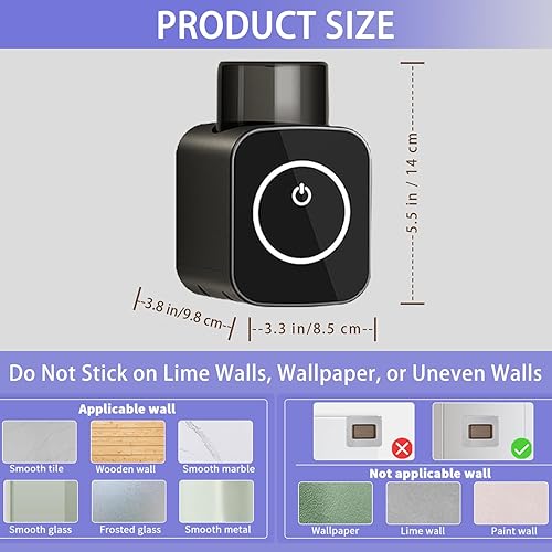 Miniatura 7 de Soporte para cepillos de dientes montado en la pared, 1 taza para cepillos de dientes con secado y limpieza inteligente, estuche de limpieza de