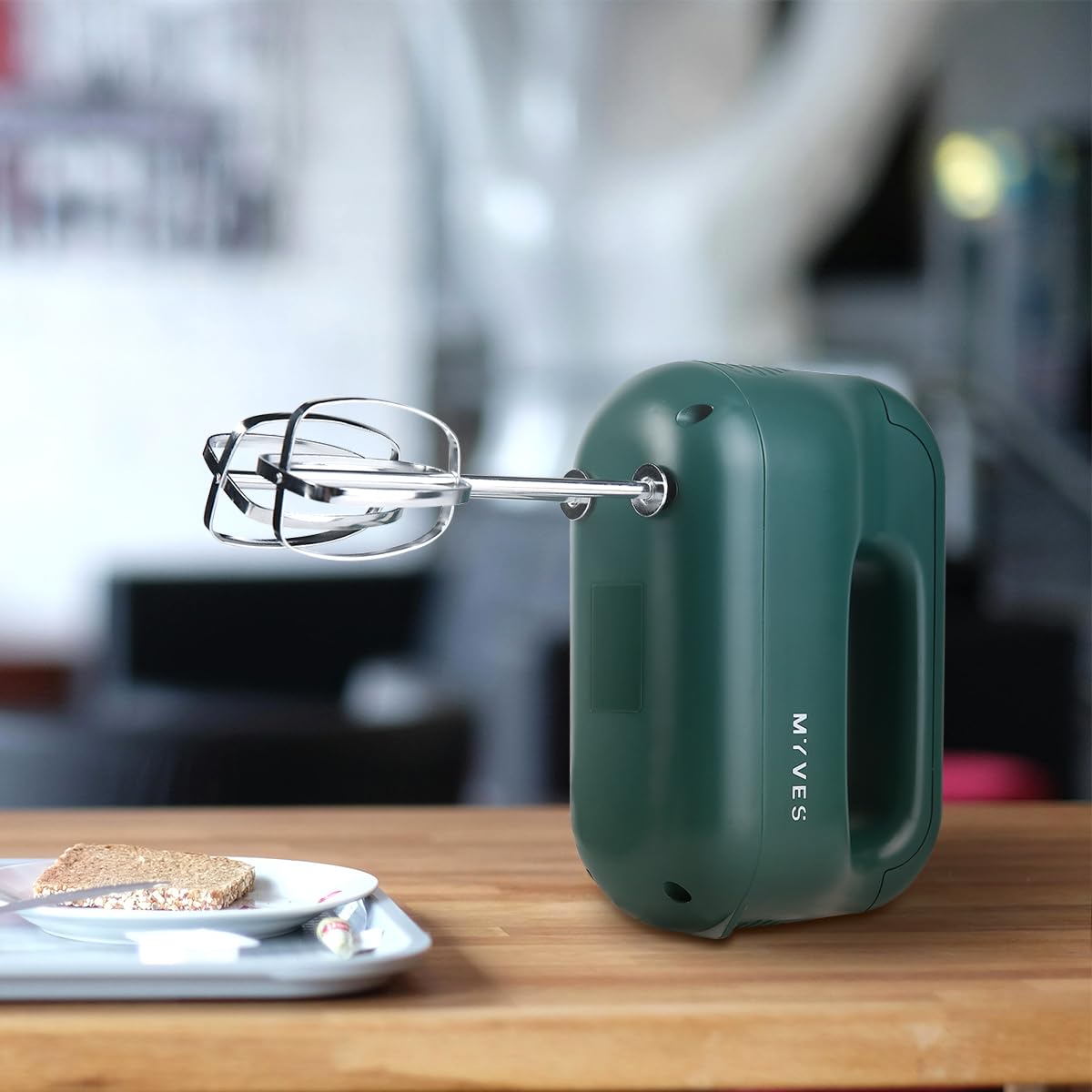 Hand Mixer 5-Speed Stainless Steel Electric Whisk With