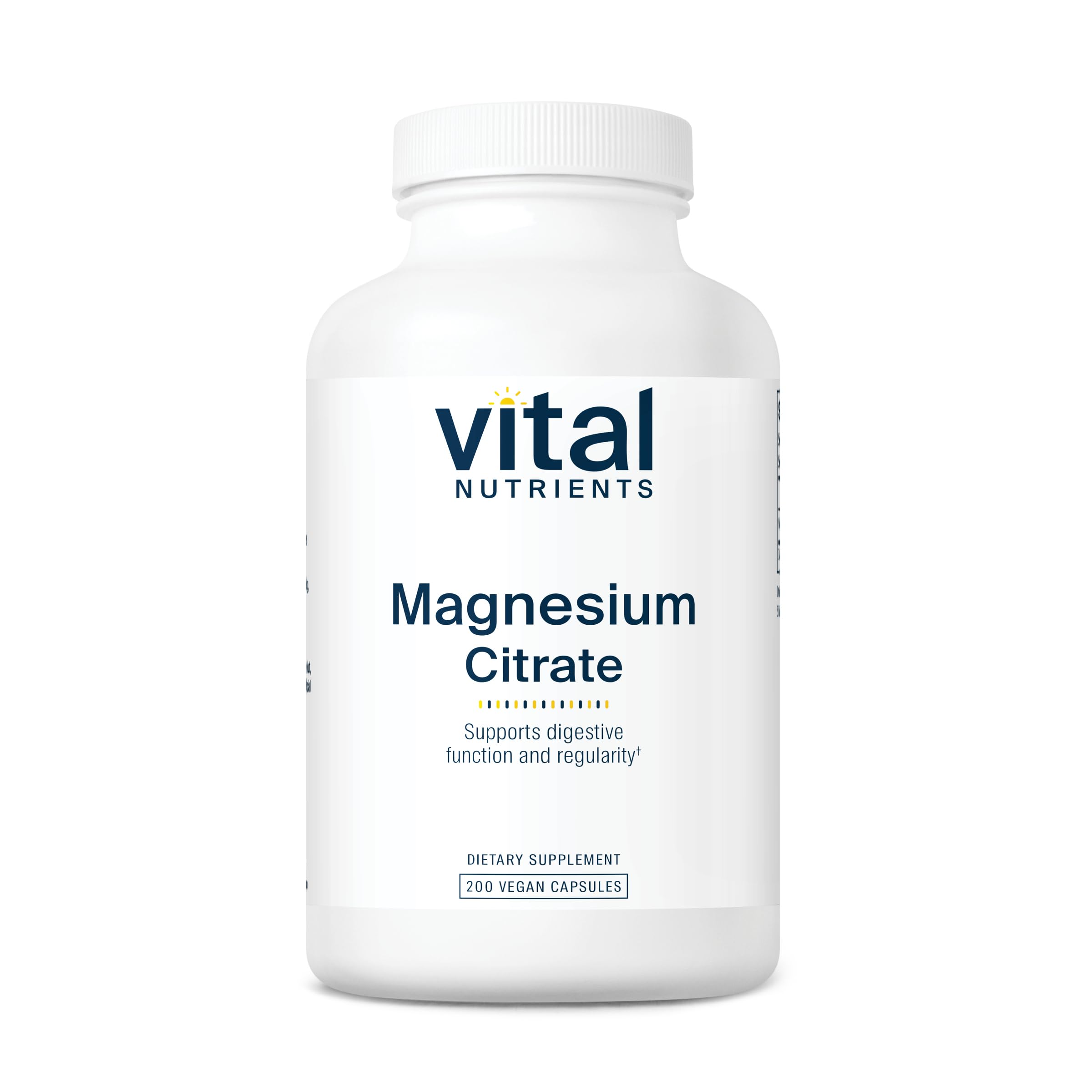 Vital Nutrients Magnesium Citrate, 200 Capsules 200 Count (Pack of 1)