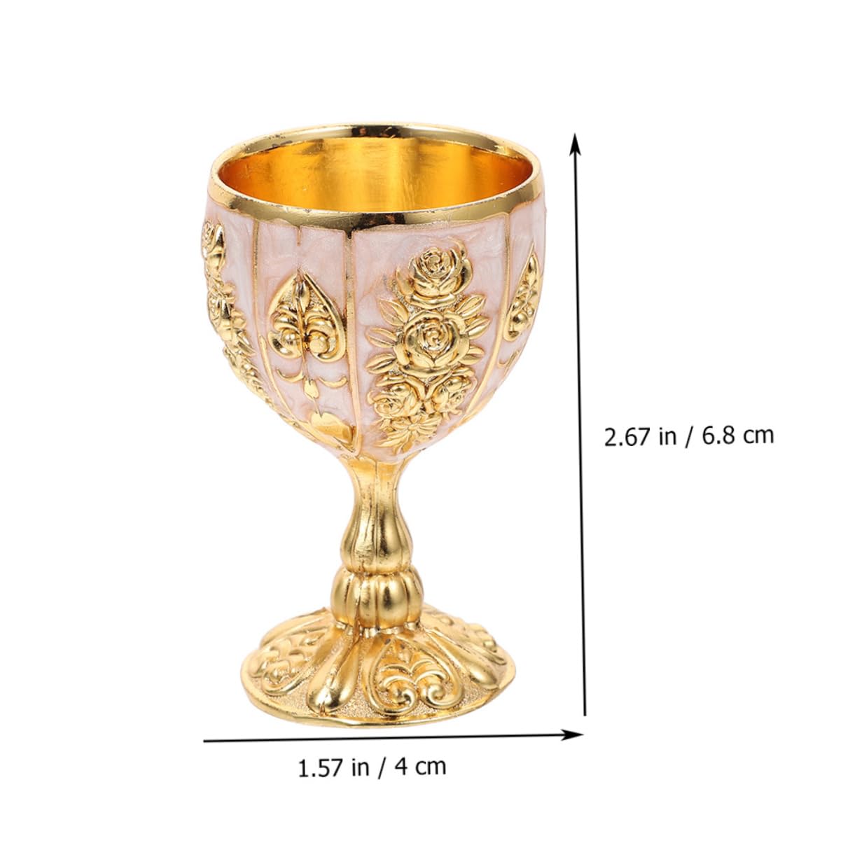 PRETYZOOM 10 Piezas Copa De Vino Europea De Alta Adornos Retro Taza De Té Vasos De Té Helado Copa De Cáliz Para Celebraciones Reales Recipiente Para Beber Taza De Caldero Taza De Cáliz