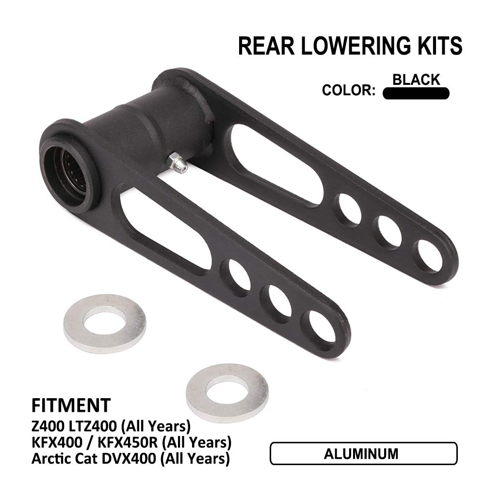 JFG RACING kit rabaissement arrière en Aluminium CNC pour VTT Z400 LTZ400 KFX400 KFX400 KFX450R Cat DVX400 Toutes Les années
